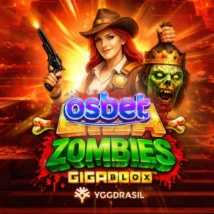 Tampilan visual mesin slot Giga Zombies GigaBlox dengan latar belakang reruntuhan Aztec.